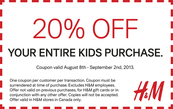 coupon for h&m